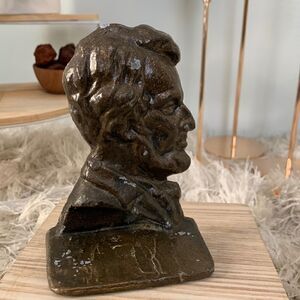Vintage Abraham Lincoln Metal Bookend